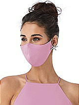 Alt View 2 Thumbnail - Powder Pink Crepe Reusable Face Mask