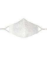 Front View Thumbnail - Ivory Sequin Lace Reusable Face Mask