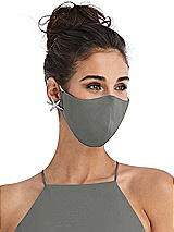 Alt View 2 Thumbnail - Charcoal Gray Soft Jersey Reusable Face Mask