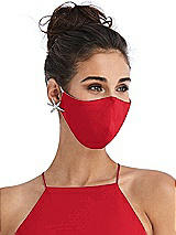Alt View 2 Thumbnail - Parisian Red Soft Jersey Reusable Face Mask