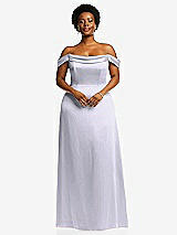 Front View Thumbnail - Silver Dove Draped Pleat Off-the-Shoulder Maxi Dress