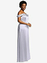 Side View Thumbnail - Silver Dove Draped Pleat Off-the-Shoulder Maxi Dress
