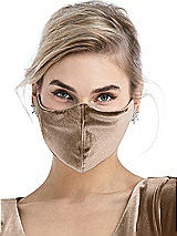 Alt View 2 Thumbnail - Topaz Lux Velvet Reusable Face Mask