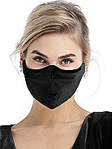Alt View 2 Thumbnail - Black Lux Velvet Reusable Face Mask
