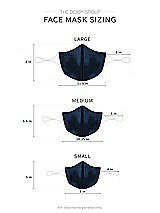 Alt View 1 Thumbnail - Midnight Navy Lux Velvet Reusable Face Mask