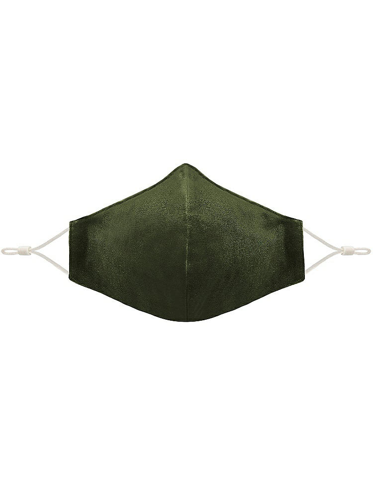 Front View - Olive Green Lux Velvet Reusable Face Mask