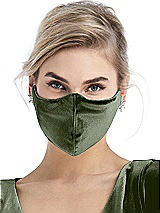 Alt View 2 Thumbnail - Sage Lux Velvet Reusable Face Mask
