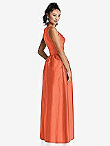 Rear View Thumbnail - Fiesta Plunging Neckline Maxi Dress with Pockets