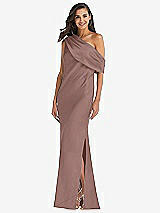Front View Thumbnail - Sienna Draped One-Shoulder Convertible Maxi Slip Dress