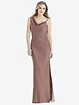 Front View Thumbnail - Sienna Asymmetrical One-Shoulder Cowl Maxi Slip Dress