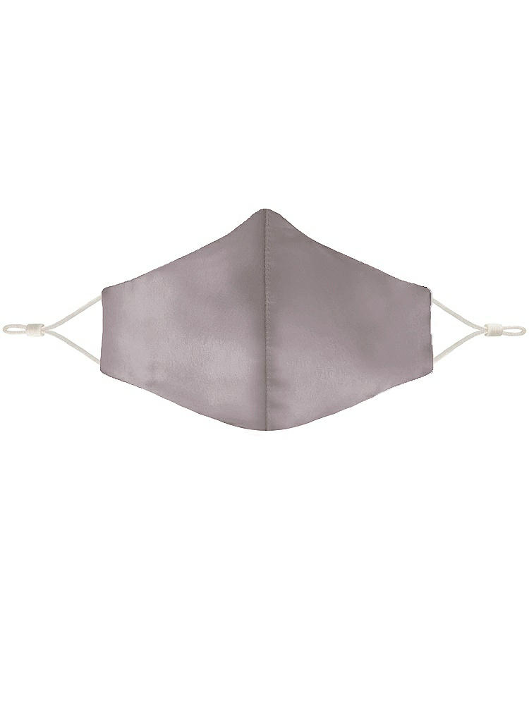 Front View - Cashmere Gray Lux Charmeuse Reusable Face Mask