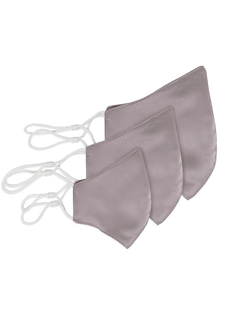 Back View - Cashmere Gray Lux Charmeuse Reusable Face Mask