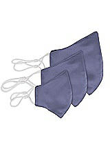 Rear View Thumbnail - French Blue Lux Charmeuse Reusable Face Mask