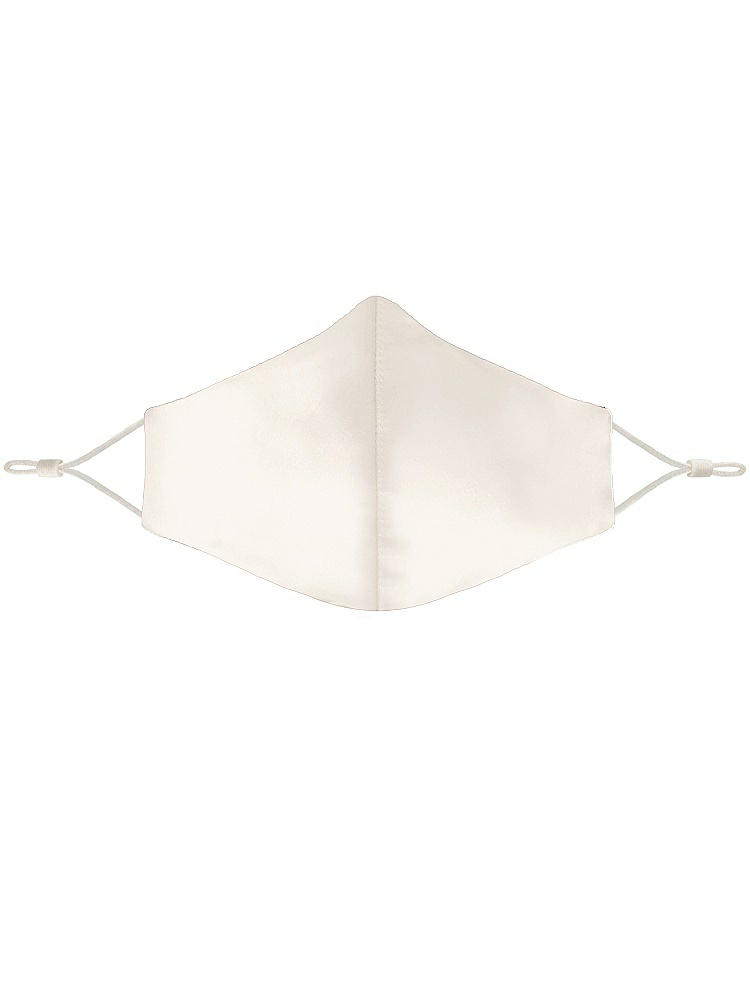 Front View - Ivory Lux Charmeuse Reusable Face Mask