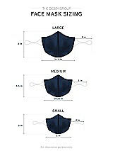 Alt View 1 Thumbnail - Midnight Navy Lux Charmeuse Reusable Face Mask