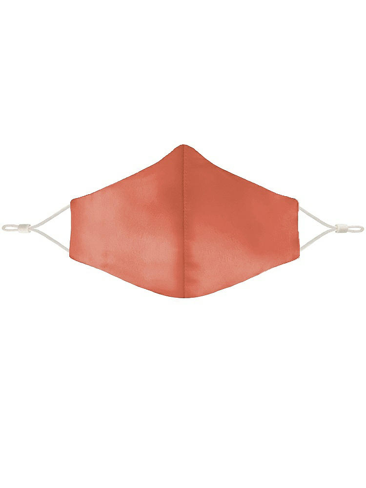 Front View - Terracotta Copper Lux Charmeuse Reusable Face Mask