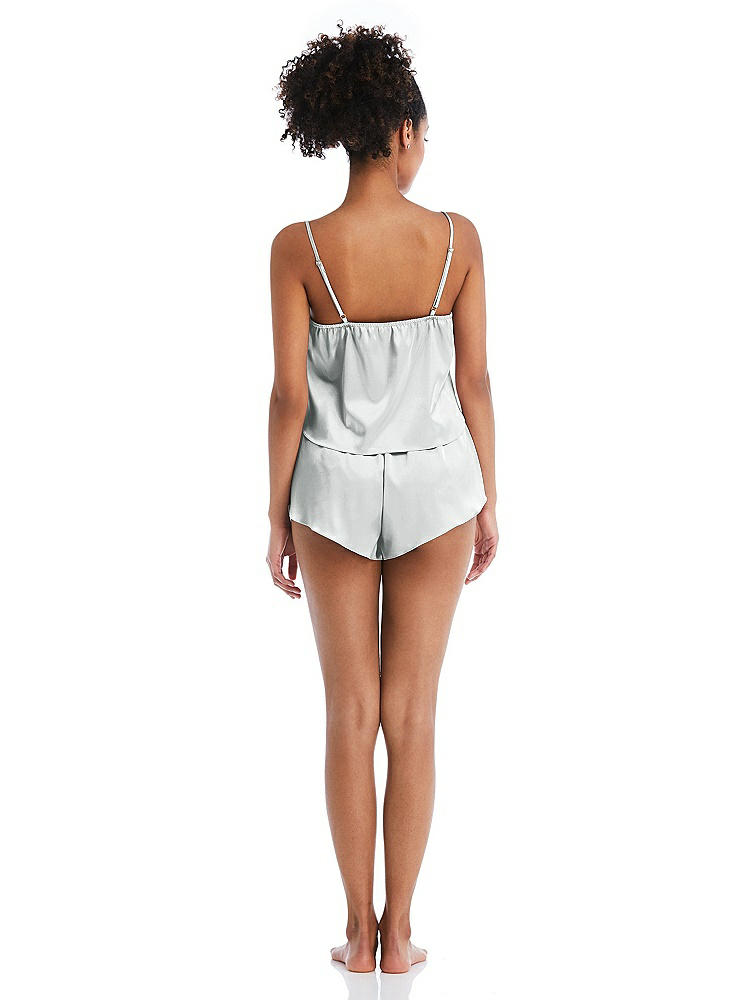 Back View - Sterling Satin Lounge Shorts with Pockets - Kat
