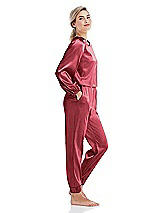 Side View Thumbnail - Nectar Satin Joggers with Pockets - Mica