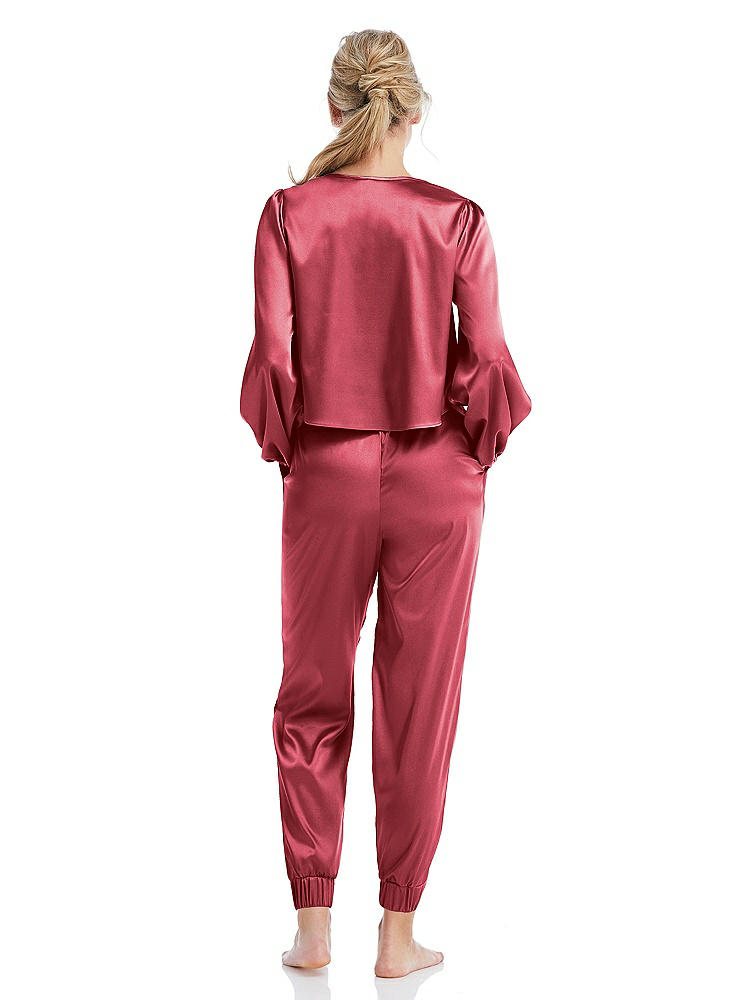 Back View - Nectar Satin Joggers with Pockets - Mica