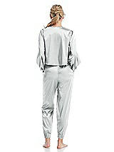 Rear View Thumbnail - Sterling Satin Joggers with Pockets - Mica