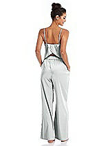 Rear View Thumbnail - Sterling Satin Wide-Leg Lounge Pants with Pockets - Ray