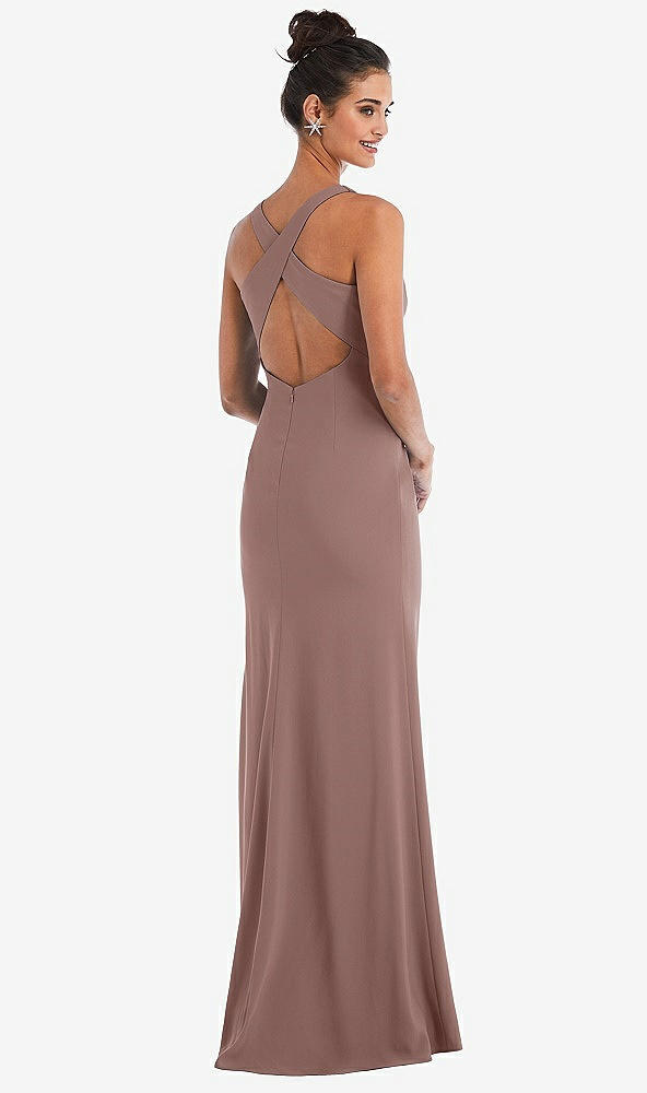 Front View - Sienna Criss-Cross Cutout Back Maxi Dress with Front Slit