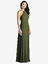 Side View Thumbnail - Olive Green Bella Bridesmaids Dress BB129