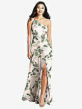 Front View Thumbnail - Palm Beach Print Bella Bridesmaids Dress BB130