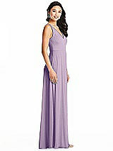 Side View Thumbnail - Pale Purple Bella Bridesmaids Dress BB131