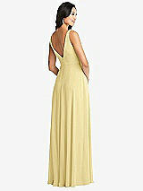Rear View Thumbnail - Pale Yellow Bella Bridesmaids Dress BB131