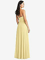Rear View Thumbnail - Pale Yellow Bella Bridesmaids Dress BB132