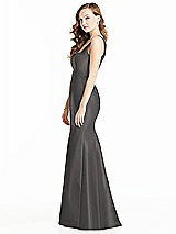Side View Thumbnail - Caviar Gray Bella Bridesmaids Dress BB135