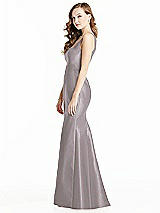 Side View Thumbnail - Cashmere Gray Bella Bridesmaids Dress BB135