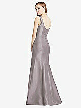 Rear View Thumbnail - Cashmere Gray Bella Bridesmaids Dress BB135