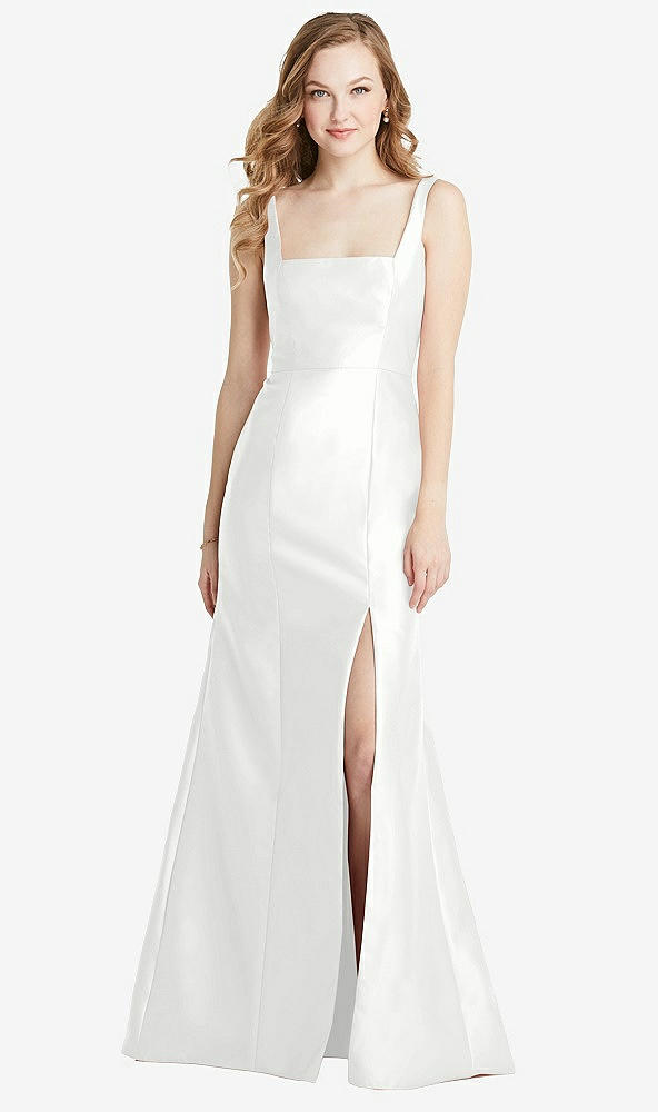 Front View - White Bella Bridesmaids Dress BB135