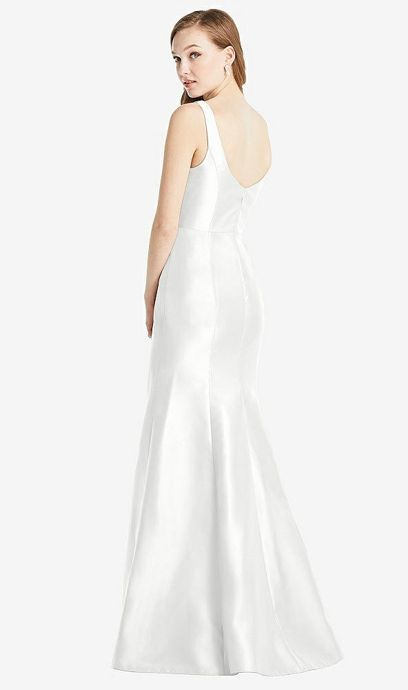 Back View - White Bella Bridesmaids Dress BB135
