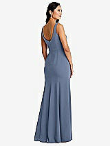 Rear View Thumbnail - Larkspur Blue Bella Bridesmaids Dress BB136