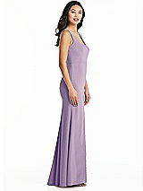 Side View Thumbnail - Pale Purple Bella Bridesmaids Dress BB136