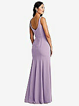 Rear View Thumbnail - Pale Purple Bella Bridesmaids Dress BB136