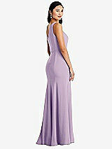 Rear View Thumbnail - Pale Purple Bella Bridesmaids Dress BB138
