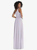 Rear View Thumbnail - Moondance One-Shoulder Chiffon Maxi Dress with Shirred Front Slit