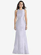 Front View Thumbnail - Silver Dove Jewel Neck Bowed Open-Back Trumpet Dress 