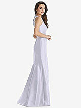 Side View Thumbnail - Silver Dove Jewel Neck Bowed Open-Back Trumpet Dress 