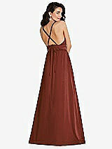 Alt View 1 Thumbnail - Auburn Moon Deep V-Neck Shirred Skirt Maxi Dress with Convertible Straps
