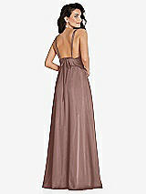 Rear View Thumbnail - Sienna Deep V-Neck Shirred Skirt Maxi Dress with Convertible Straps