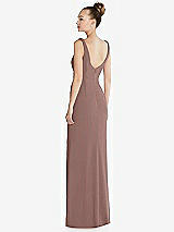 Rear View Thumbnail - Sienna Wide Strap Slash Cutout Empire Dress with Front Slit