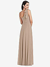 Alt View 3 Thumbnail - Topaz Draped One-Shoulder Maxi Dress with Scarf Bow