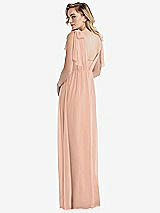 Alt View 2 Thumbnail - Pale Peach Empire Waist Shirred Skirt Convertible Sash Tie Maxi Dress