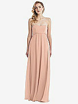 Alt View 6 Thumbnail - Pale Peach Empire Waist Shirred Skirt Convertible Sash Tie Maxi Dress