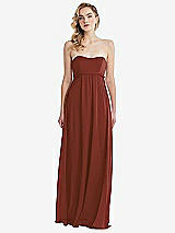 Alt View 6 Thumbnail - Auburn Moon Empire Waist Shirred Skirt Convertible Sash Tie Maxi Dress